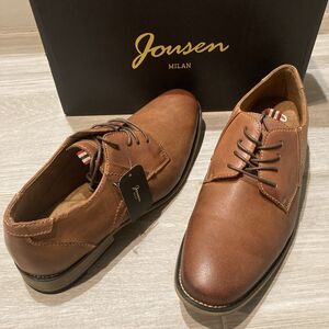 Jousen Men 11 Dress Shoes Formal Leather Oxford Shoes Derby Brown RMY9212